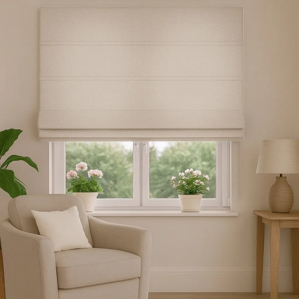 Roleta rzymska na wymiar Enjoy karmel miękka gruba - do 140 cm