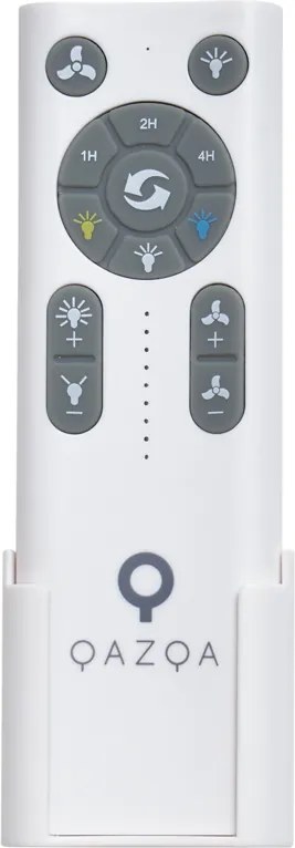 Czarny wentylator sufitowy z nadrukiem drewna 132 cm z LED ściemnialny z pilotem - Joly