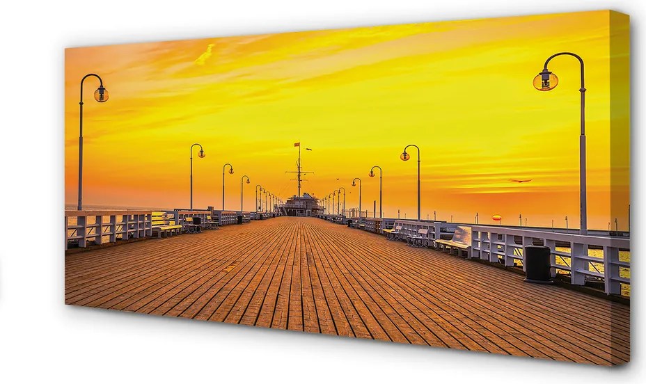 Fotoobraz na płótnie Zachód Słońca nad Molo