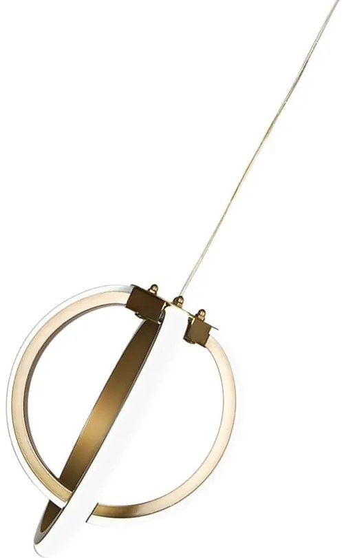 Metalowa lampa wisząca LED w kolorze brązu ø 25 cm Sezen – Squid Lighting