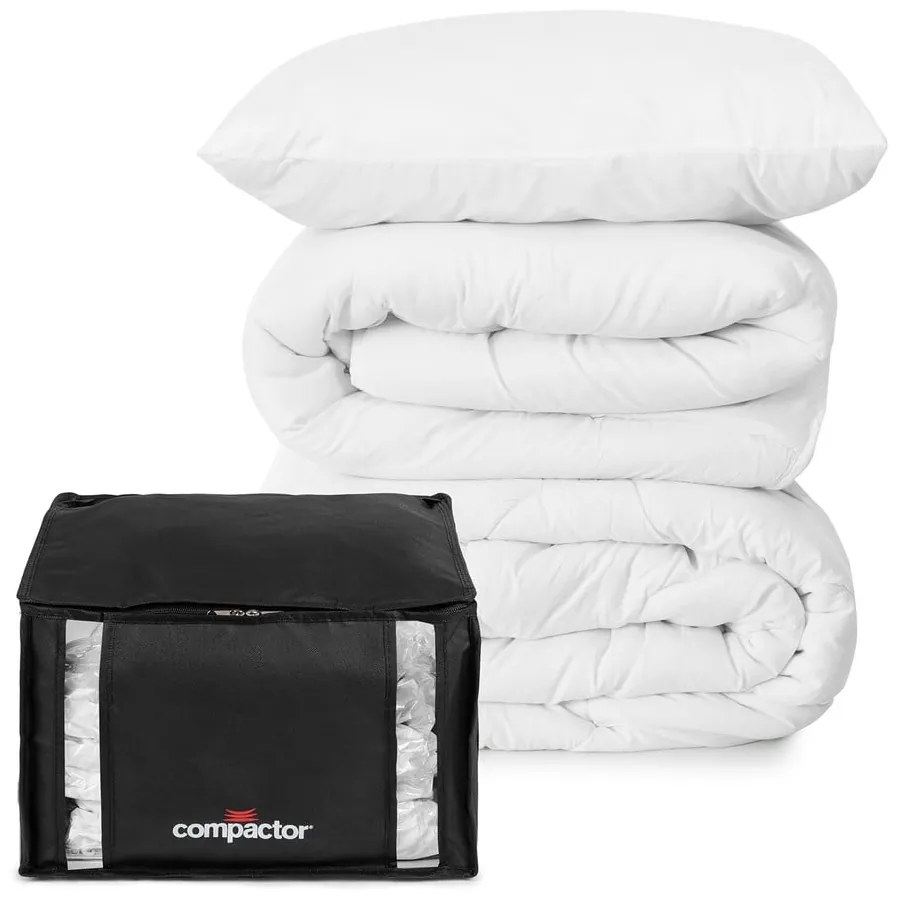 Tekstylne pojemniki do przechowywania ubrań zestaw 2 szt. próżniowe/usztywniane 42x25x25 cm Black Edition – Compactor