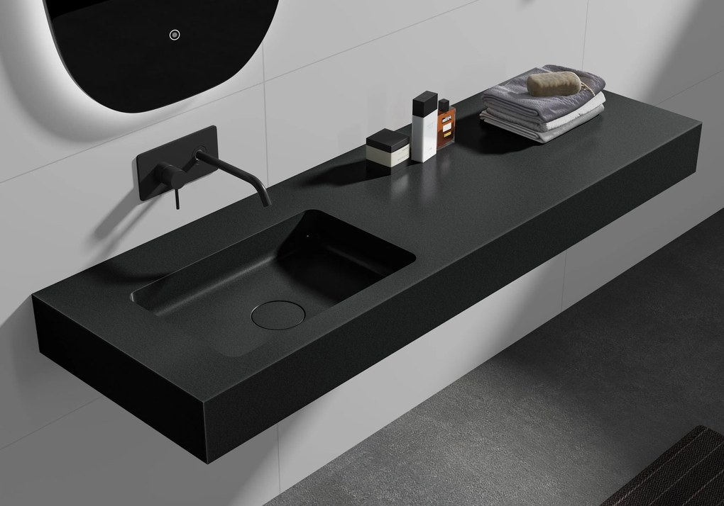 Umywalka wisząca BA8014 z odlewu mineralnego