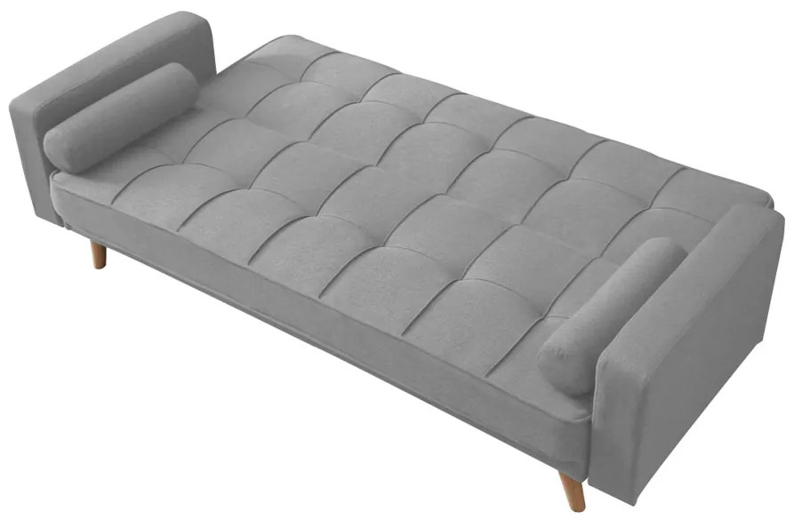 Szara rozkładana sofa NESTOR VELVET