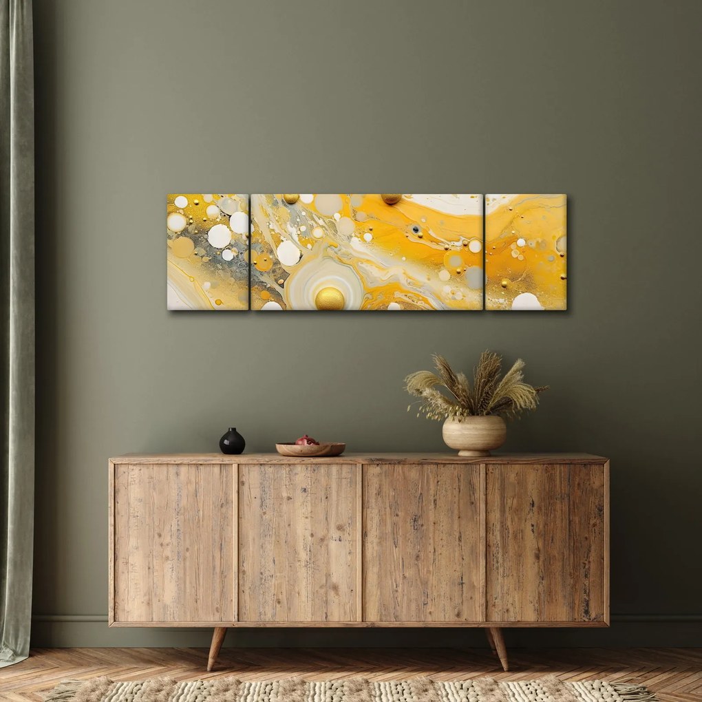 Obraz - Abstrakcyjne tło ze złotą dekoracją (170x50 cm)