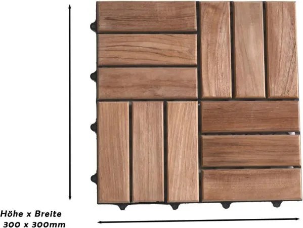 11 paneli podłogowych 1 m² na taras 30x30x2 cm