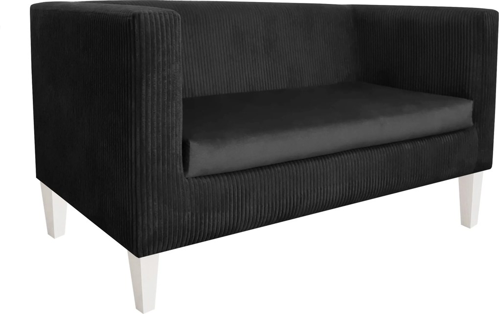 Sofa Monaco : Kolor nogi - Biała, Kolor tkaniny - Kronos7/Poso135, Typ tkaniny - Kronos/Poso, Wysokość nogi - 15 cm