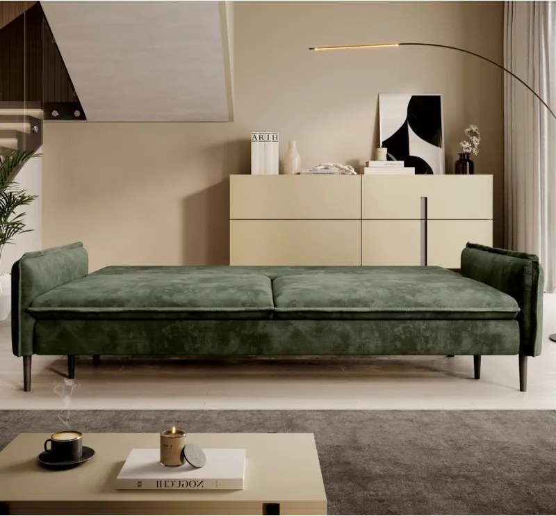 Sofa kanapa GLOSSY z funkcją spania i pojemnikiem