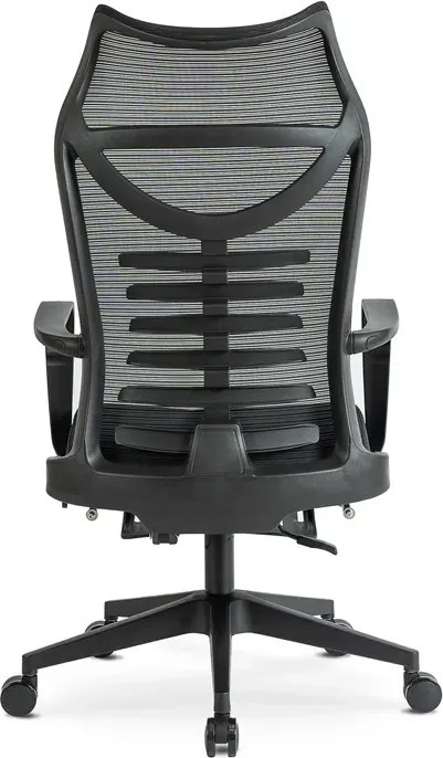Fotel Biurowy Ergonomiczny Obrotowy z Podnóżkiem ACTON Czarny