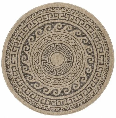 Dywan Comilla 0887 black, śr. 160 cm, śred. 160 cm