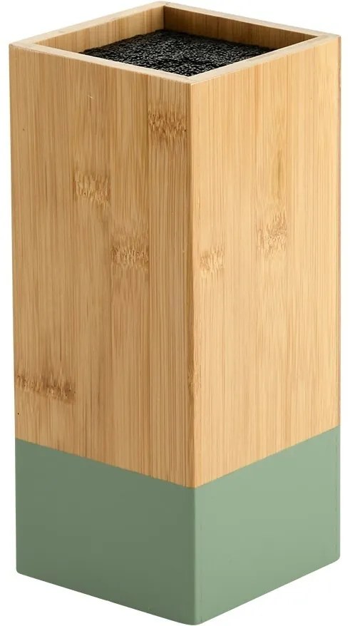 Kesper 58031 Bambusowy stojak na noże 10 x 10 x 23cm, zielony