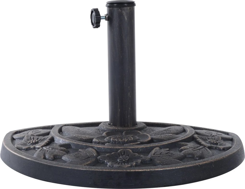 Outsunny Stojak do Parasola 50x31x33cm Podstawa Parasolowa Brązowa | Aosom PL