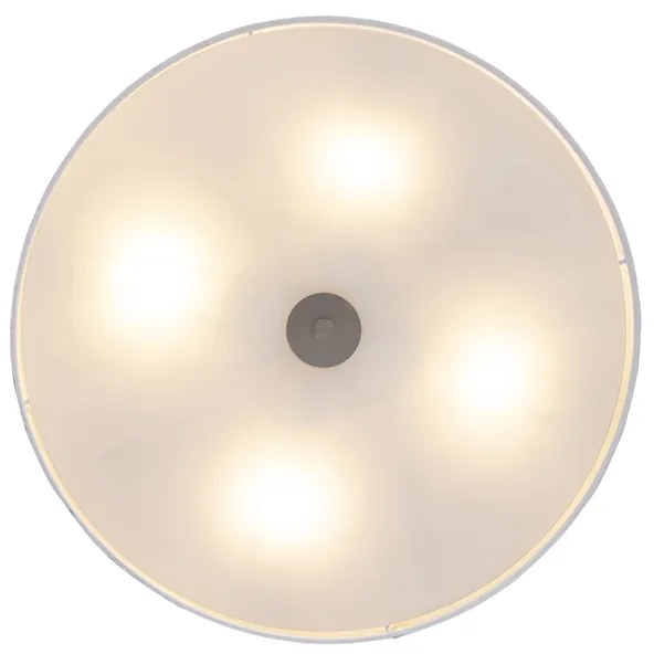 Rustykalna lampa sufitowa biała 50 cm - Drum Nowoczesny Oswietlenie wewnetrzne