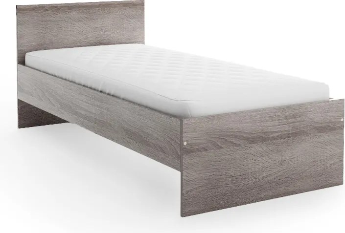 Łóżko ELISA 90 x 200 cm, dąb truflowy Stelaż: Ze stelażem listwowym rolowanym, Materac: Bez materaca