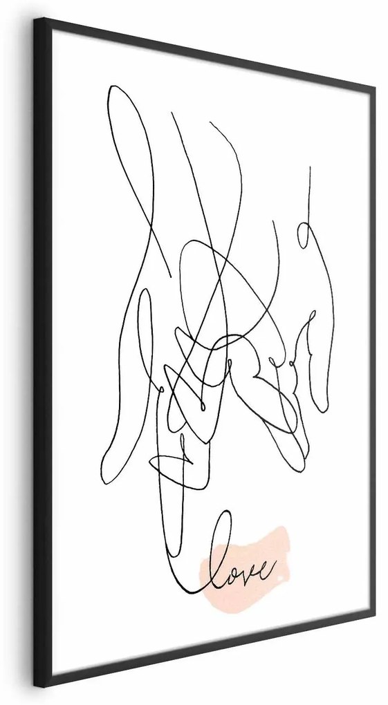 Plakat Splątane uczucie 60x90 cm z ramą czarną bez marginesu ARTGEIST B