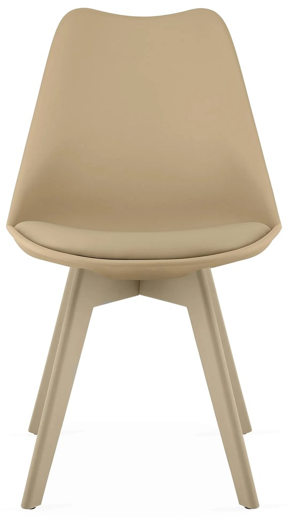 Beżowe krzesło BALI MARK z beżowymi nogami