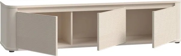 Trzydrzwiowa szafka RTV Breathtaker 170 cm, kolor piaskowy