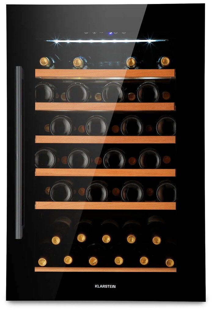 Klarstein Vinsider 54cm 52 Butelki Winiarka do Zabudowy Czarny