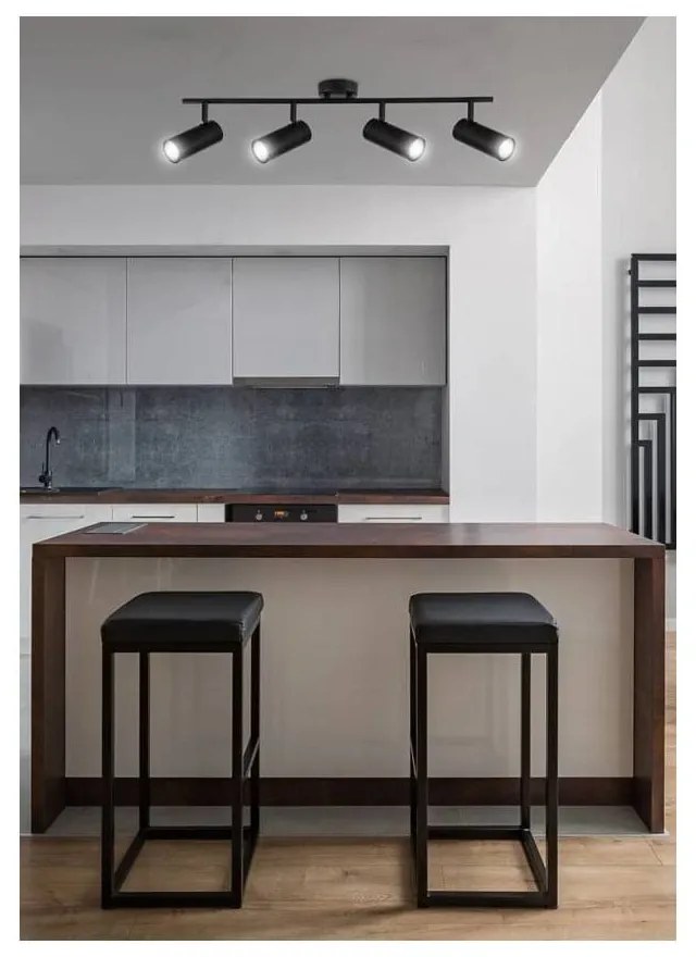 Czarna metalowa lampa sufitowa 9x76 cm Colly – Candellux Lighting