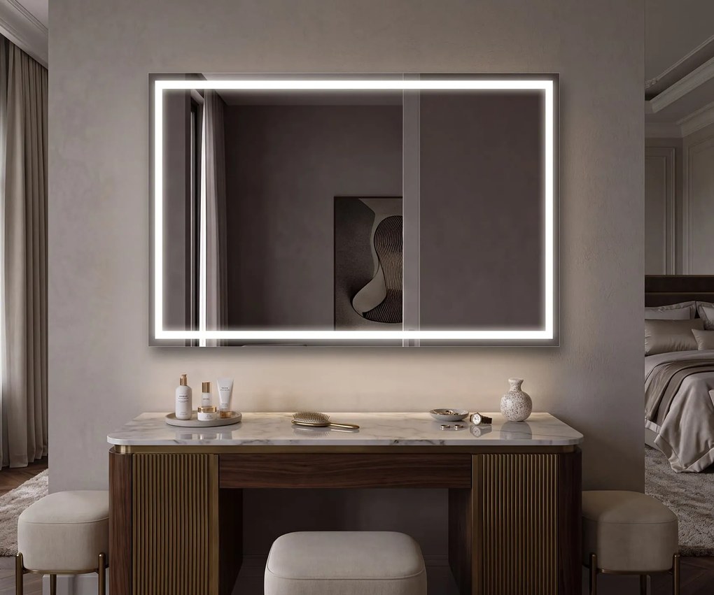 Lustro Ścienne do Sypialni Podświetlane LED L49