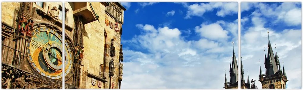Obraz - Praski zegar astronomiczny (170x50 cm)