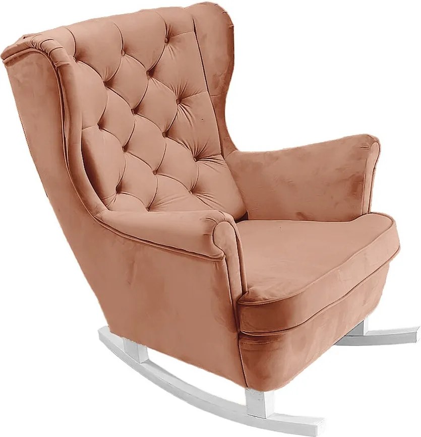 Fotel Relax z Tapicerowanym Siedzeniem i Podłokietnikami, Fotel TV 102x81x95cm Pudrowy róż_29830