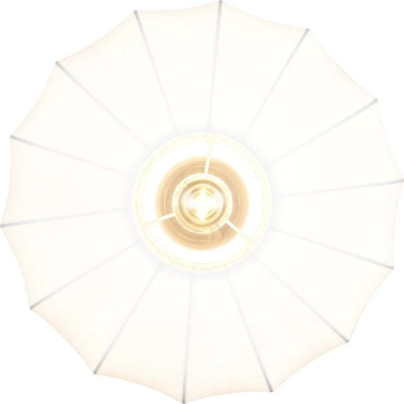 Biała metalowa lampa sufitowa z tekstylnym kloszem ø 40 cm Madleine – Reality