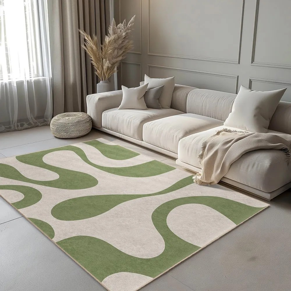 Zielony dywan odpowiedni do prania 60x100 cm Matcha Latte – Mila Home