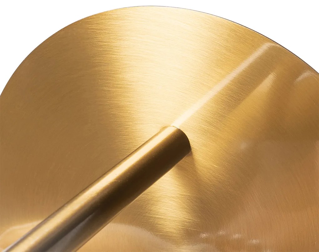 Lampa ścienna w stylu art deco złota i opalowe szkło - Flore