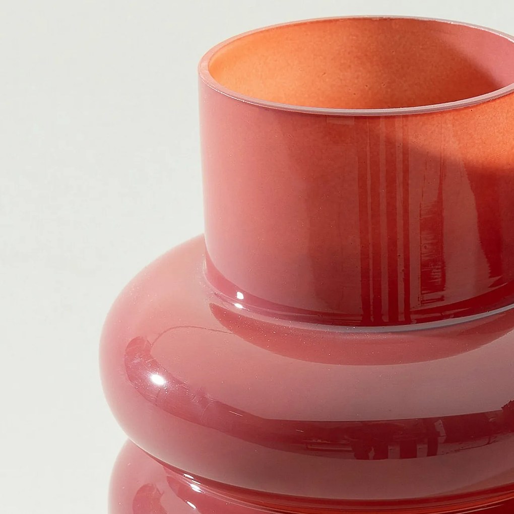 Wazon szklany Rosso 16x24 cm