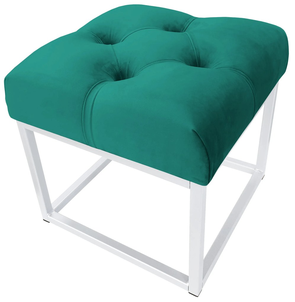 Pufa CHESTERFIELD LOFT ławka postawa biała MG20