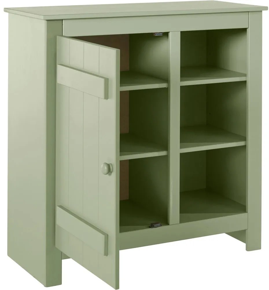 Jasnozielona szafka z litego drewna sosnowego 90x90 cm Bertram – Støraa