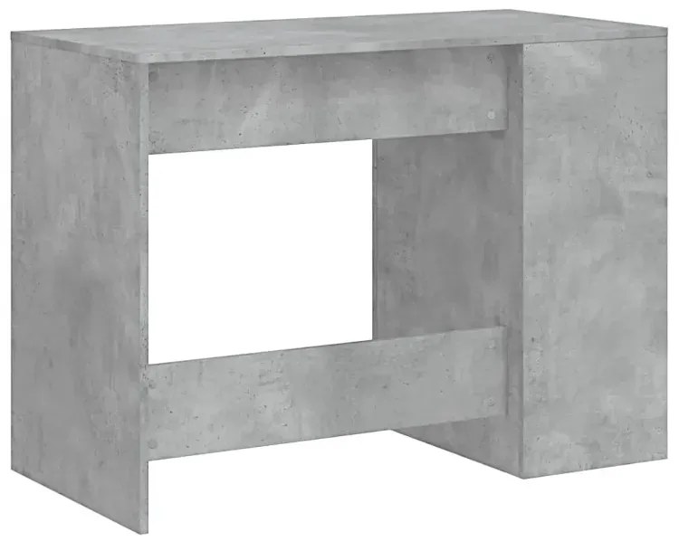 Szare biurko z regałem w kolorze beton H3-G07