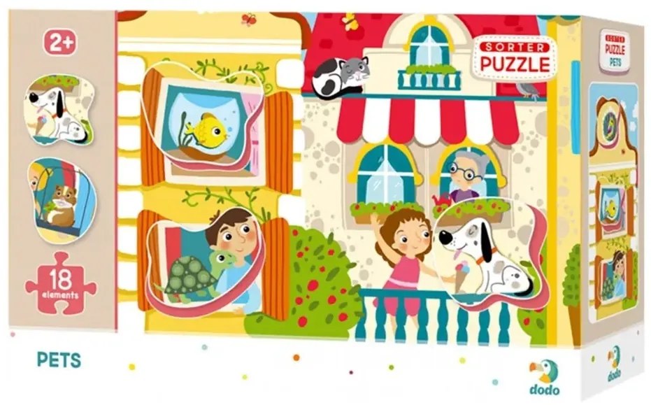 Puzzle Dodo Pets, 18 elementów