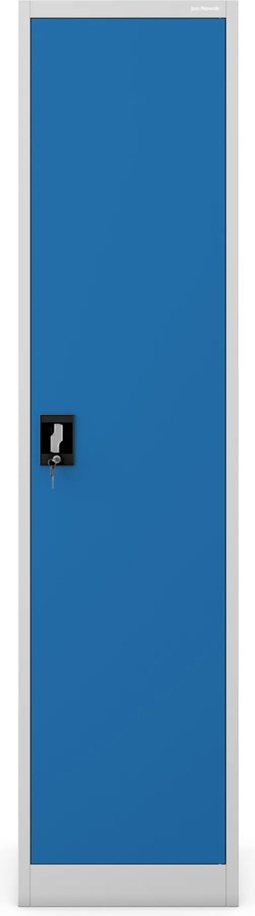 Szafa na akta kartotekowa na klucz szaro-niebieska: ALEX 450 x 1850 x 400 mm