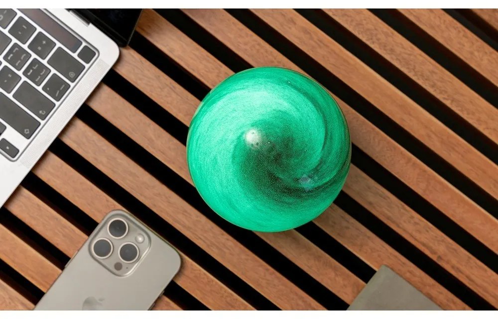 Lampa stołowa LED w ciemnym naturalnym kolorze ze szklanym kloszem (wysokość 13 cm) Sand Storm – Gingko