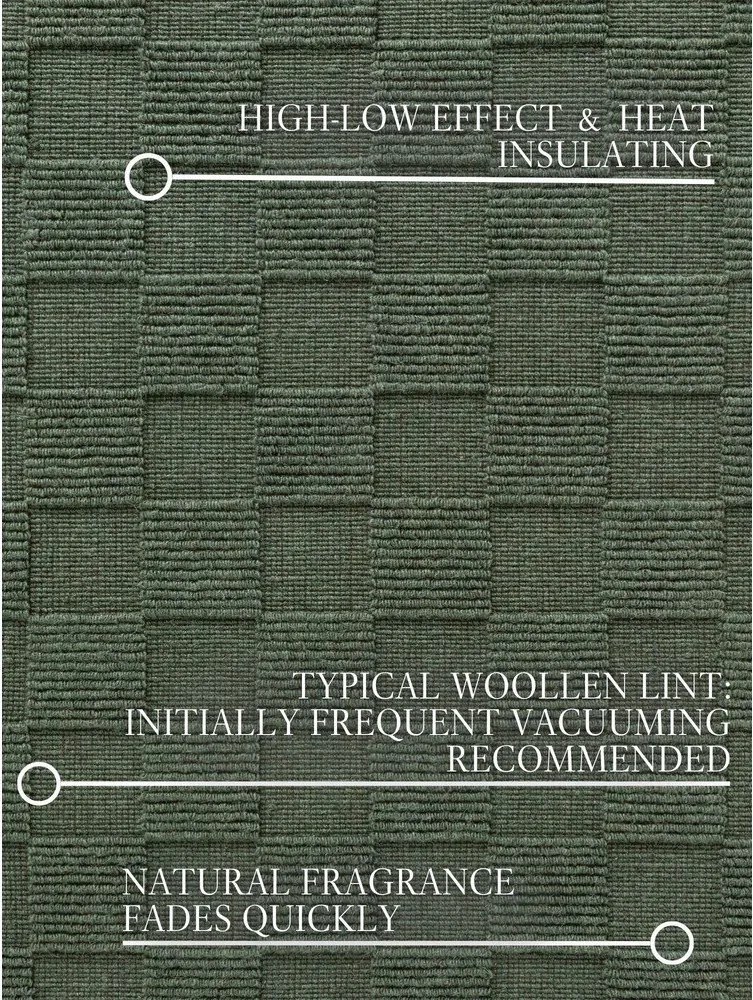 Ciemnozielony wełniany chodnik tkany ręcznie 80x200 cm Scala – Villeroy&amp;Boch
