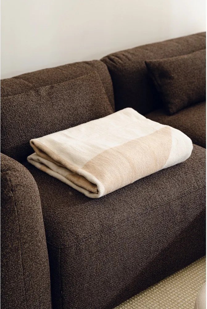 Beżowo-kremowy koc 150x200 cm Tul – noo.ma