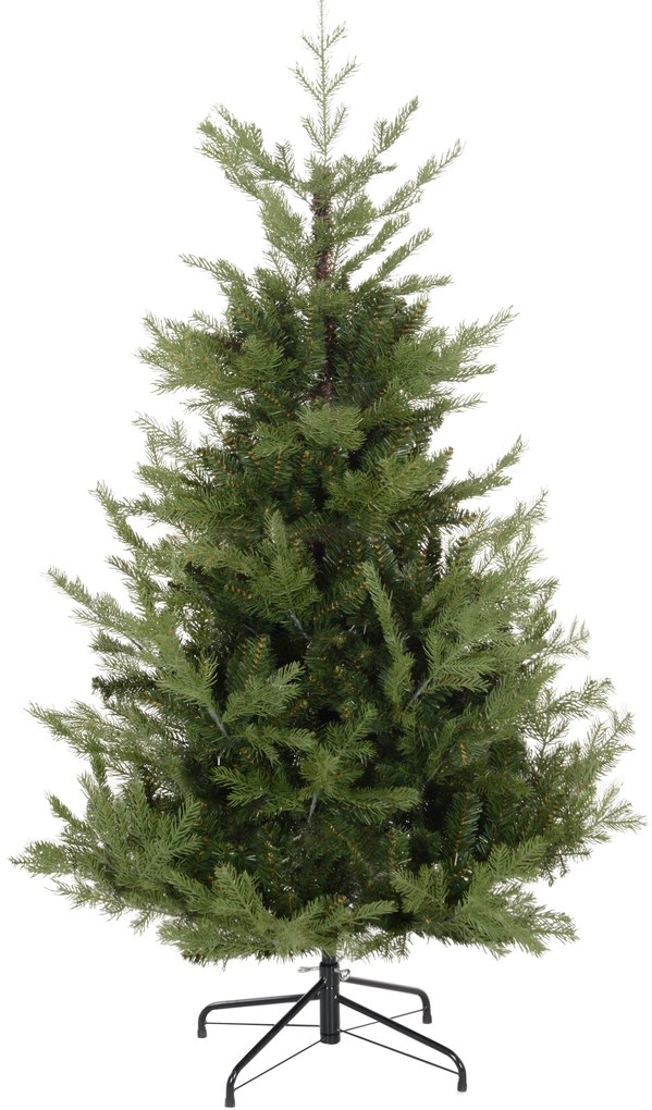 HOMCOM Choinka Sztuczna, Jodła, Realistyczny Wygląd, Szybki Montaż, Tworzywo Sztuczne, Zielona, 100 x 100 x 150cm | Aosom PL