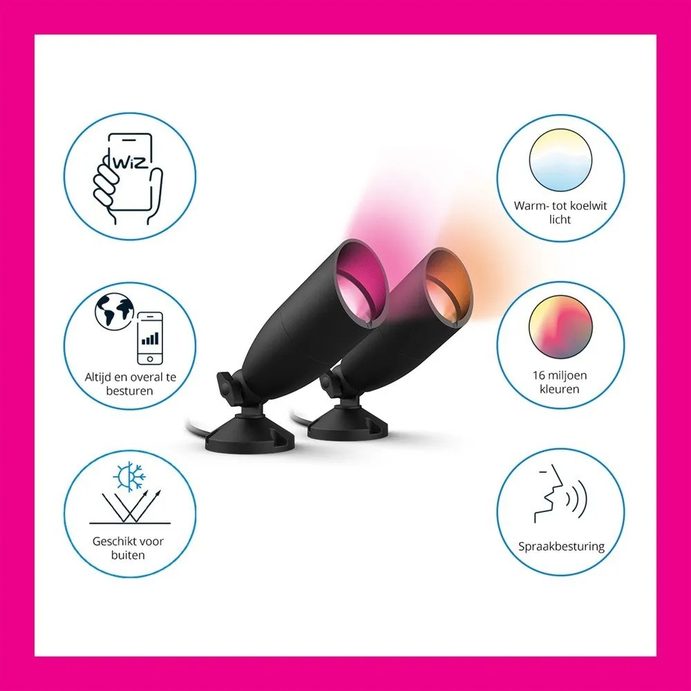Inteligentna lampa zewnętrzna LED 5 W Ground Spot Starter Kit – WiZ