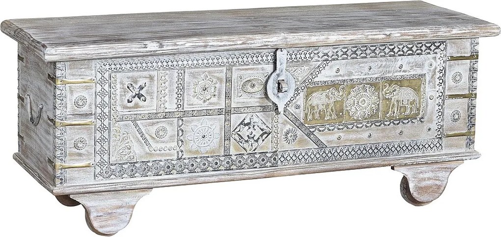 Drewniana skrzynia Manguier blanc vieilli