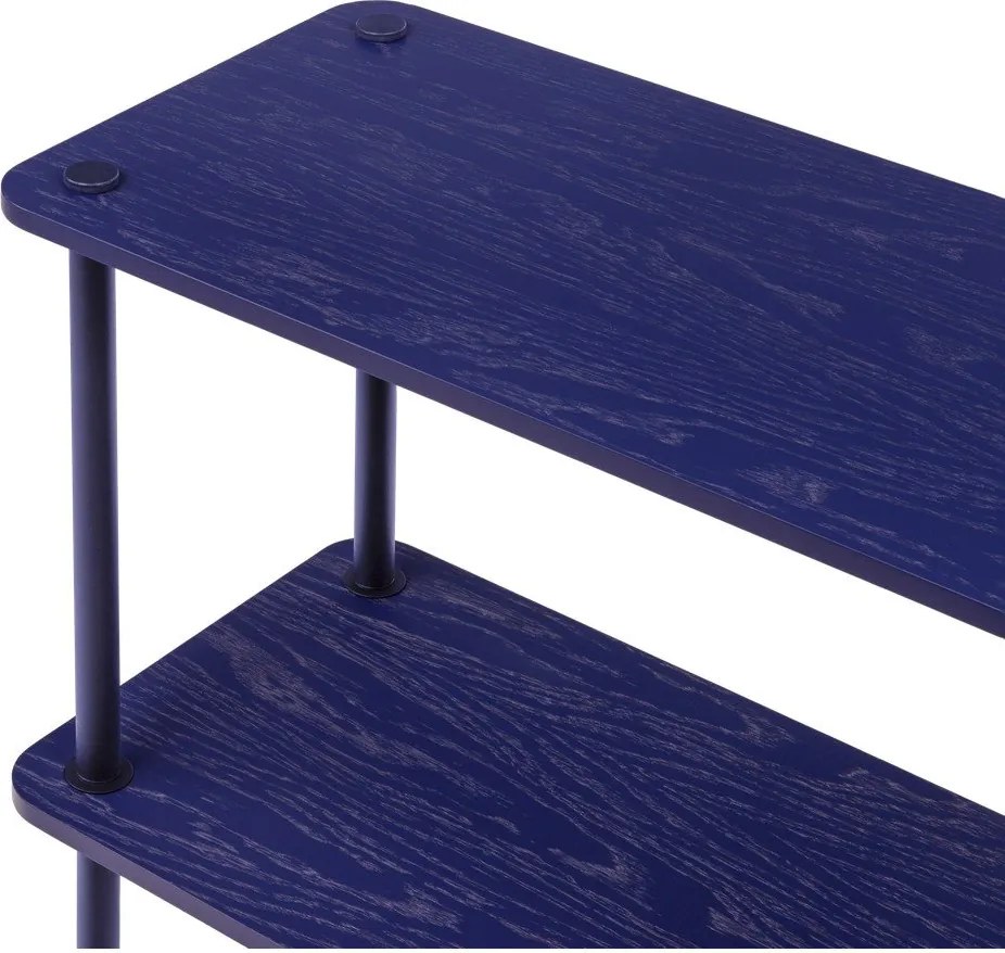 Niebieski regał w dekorze dębu 80x54,5x35 cm Teidi – noo.ma