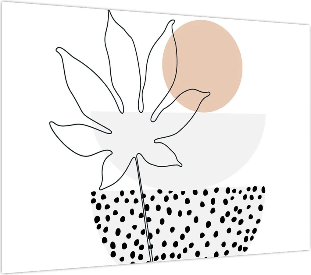 Obraz - Line art flowers N⁰3 (70x50 cm)