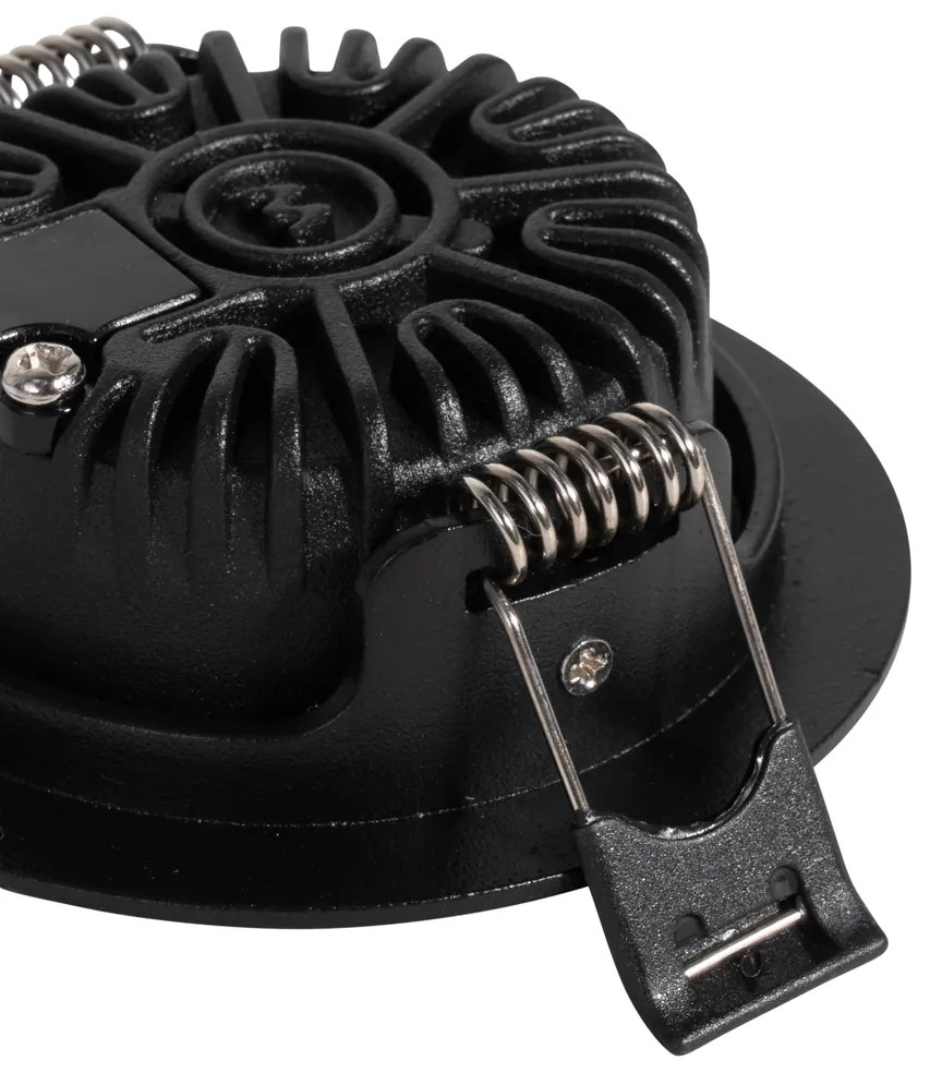 Set van 6 inbouwspots zwart kantelbaar 8,2cm incl. LED dim to IP54 ultra slim - Pupil Oswietlenie wewnetrzne