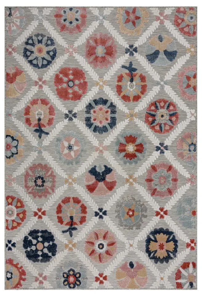 Szary dywan odpowiedni na zewnątrz 170x120 cm Flora – Flair Rugs