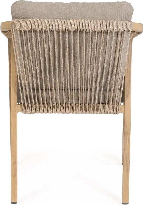 Metalowe krzesło ogrodowe w naturalnym kolorze Kalimera – Bizzotto