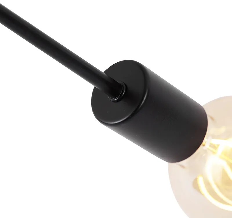 Designerska lampa sufitowa czarna 5-świateł - FacileDesignerski Oswietlenie wewnetrzne