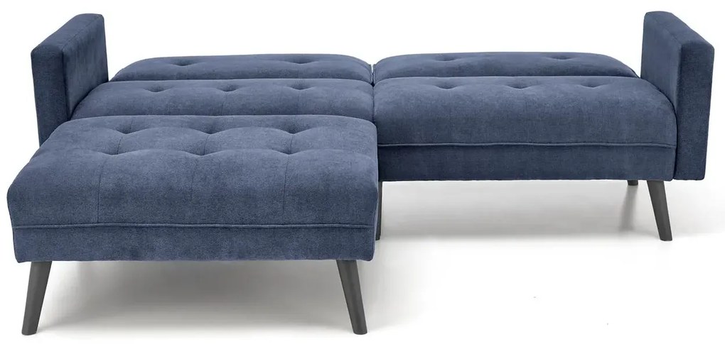 Sofa rozkładana CORNELIUS niebieska HALMAR
