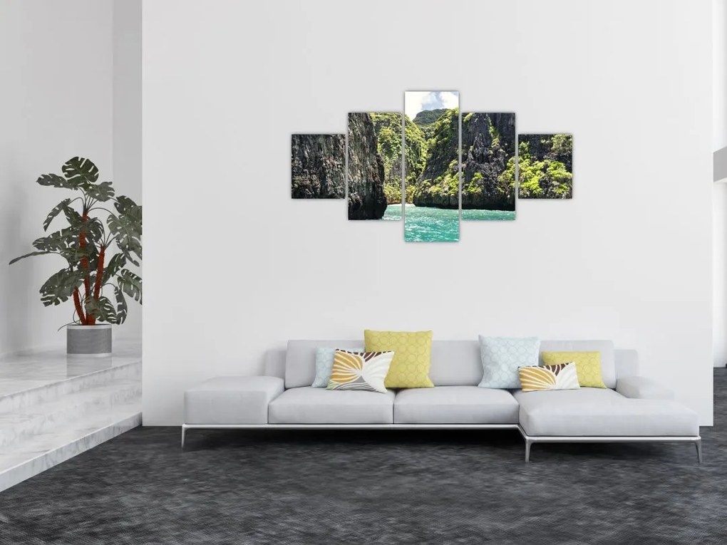 Obraz górskiej rzeki (125x70 cm)