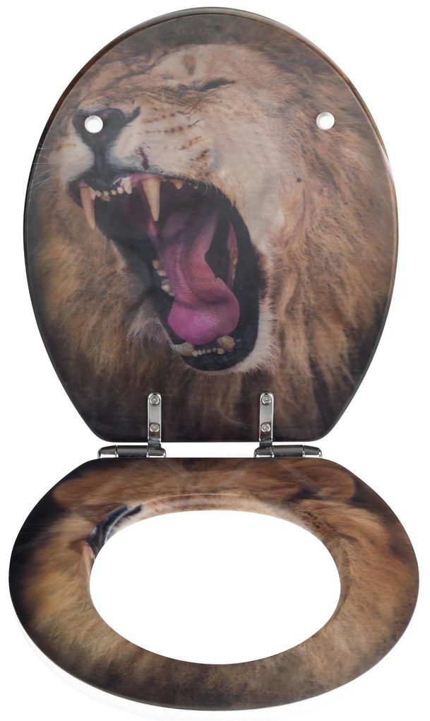 Deska sedesowa z nadrukiem 3D LION z MDF, WENKO