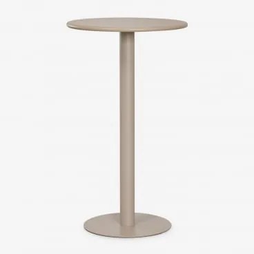 Wysoki Okrągły Stół Ø60 Cm Z Żelaza Mizzi Moka Brown - Sklum